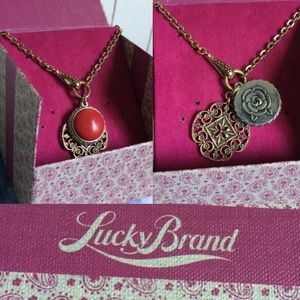 LUCKY BRAND • VINTAGE RED ROSE PENDANT